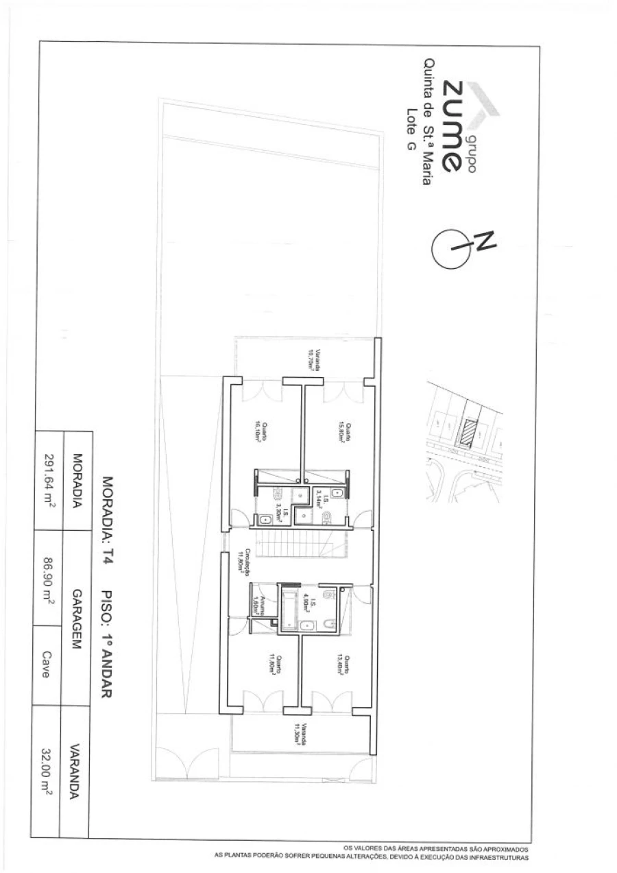 Moradia T4 para Venda em Tavarede Planta 3