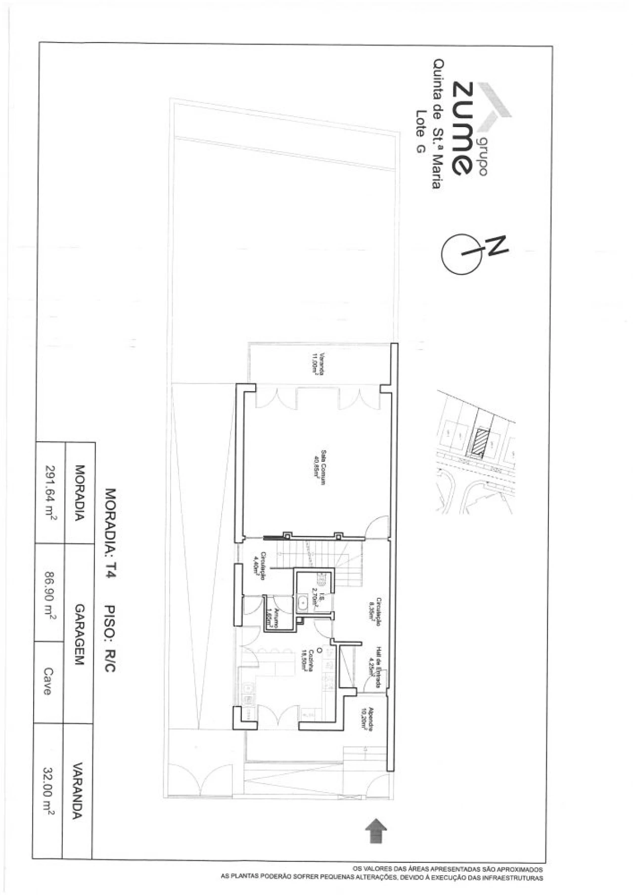 Moradia T4 para Venda em Tavarede Planta 2