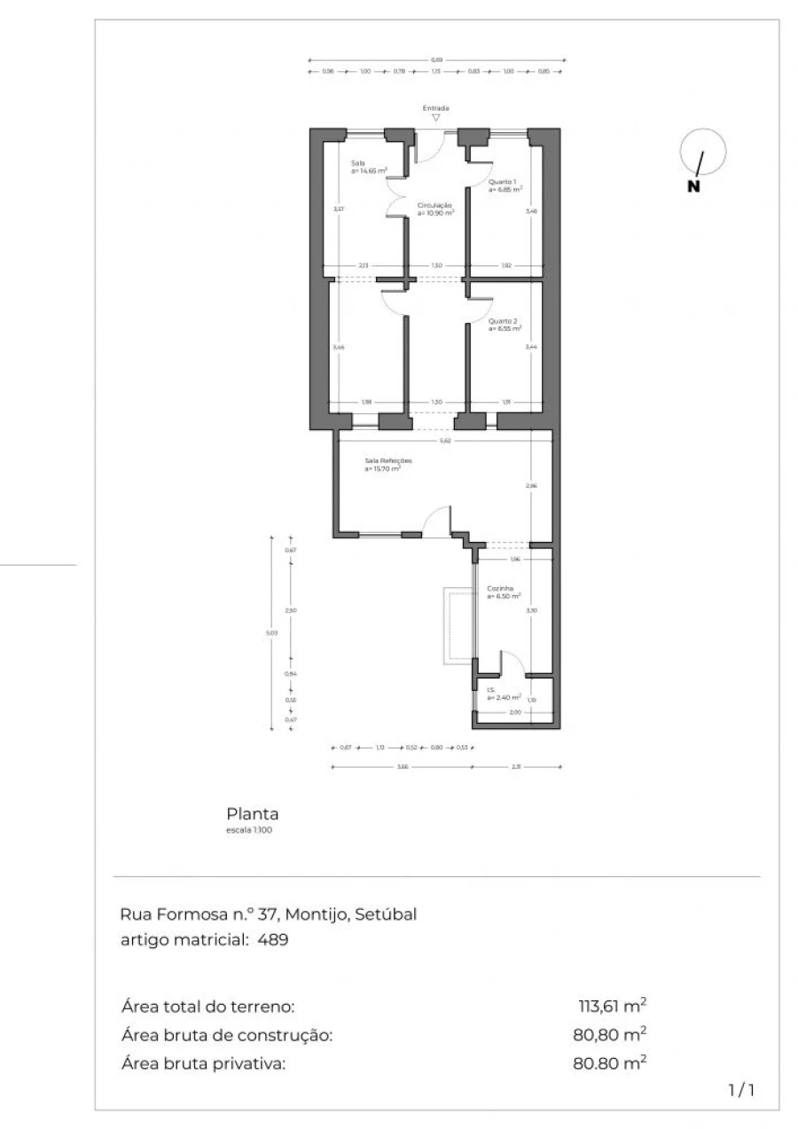 Moradia T3 para Venda em Montijo e Afonsoeiro Planta 1
