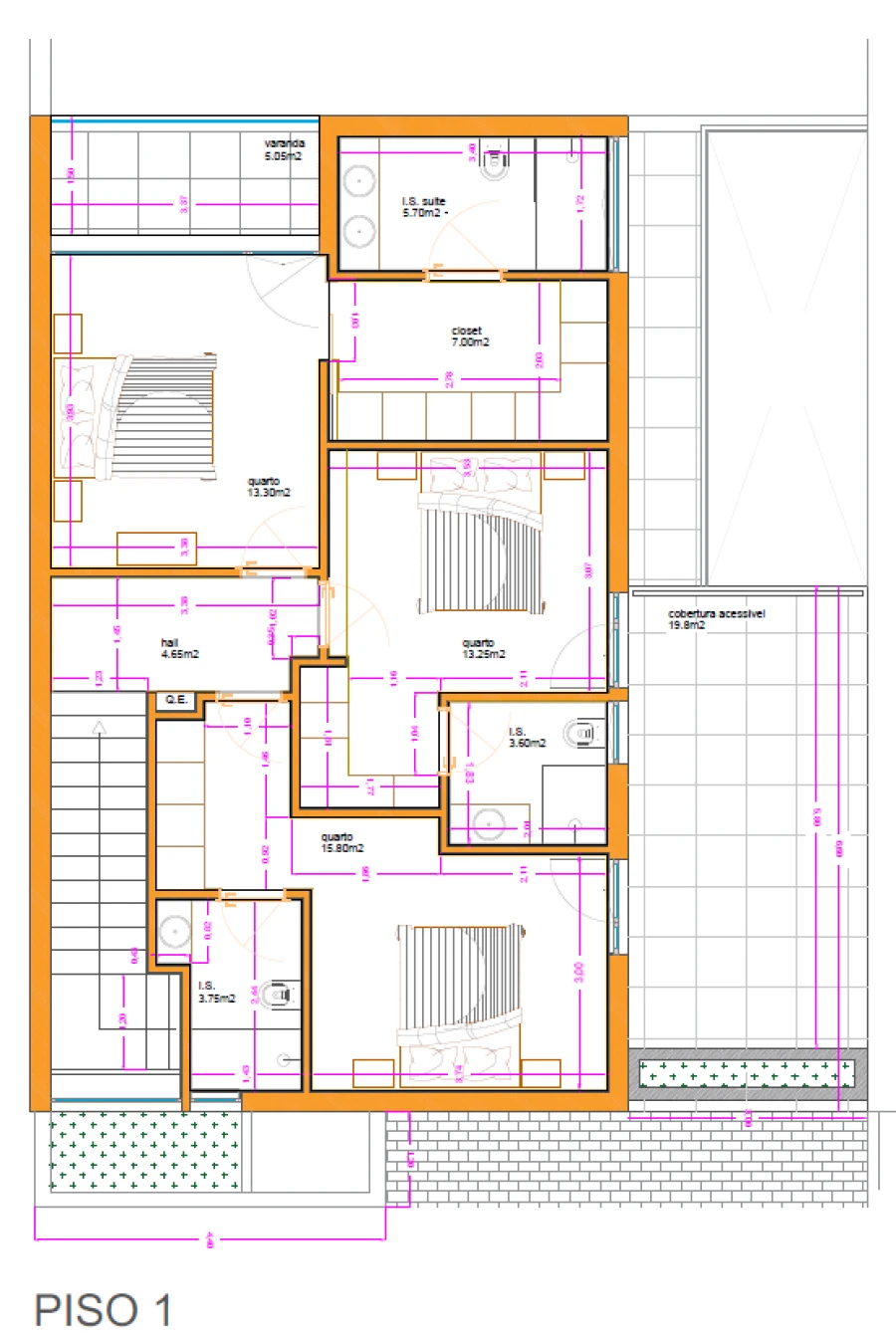 Moradia T3 para Venda em Palmeira Planta 4