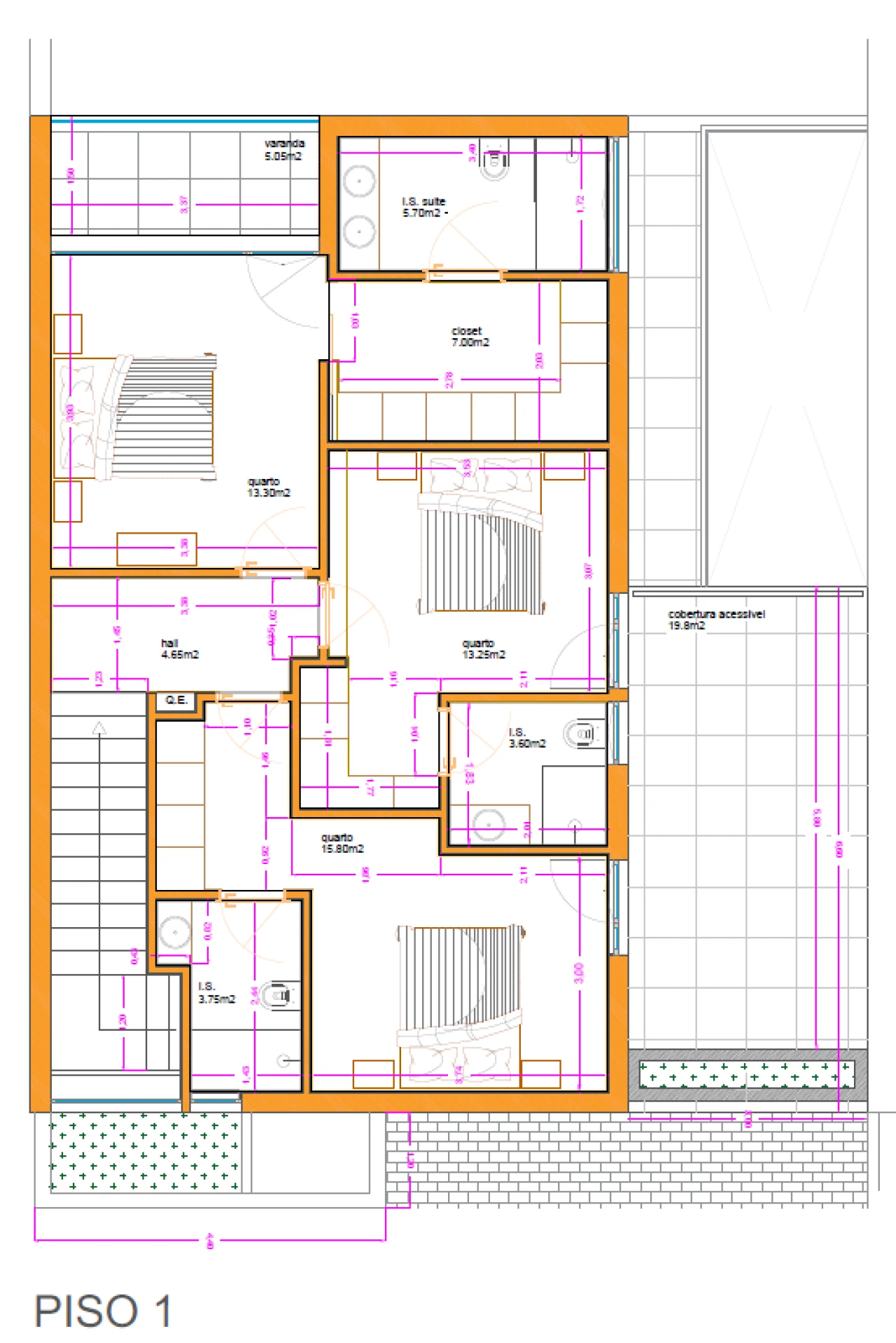 Moradia T3 para Venda em Palmeira Planta 4