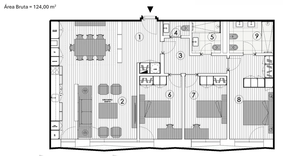 Apartamento T3 para Venda em Paranhos Planta 1