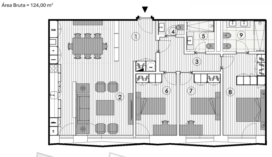 Apartamento T3 para Venda em Paranhos Planta 1