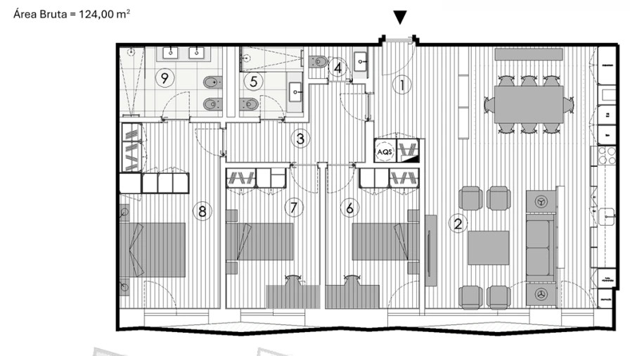 Apartamento T3 para Venda em Paranhos Planta 1