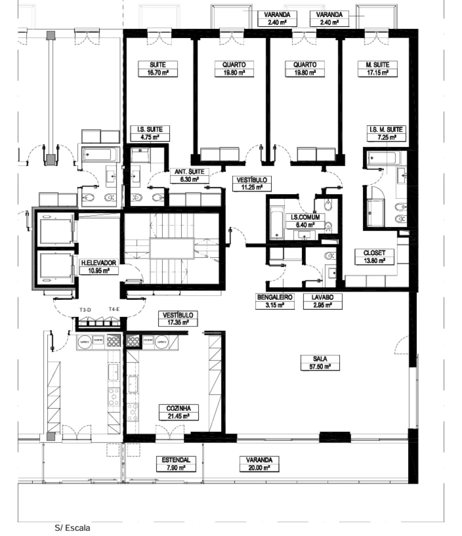 Apartamento T4 para Venda em Sacavém e Prior Velho Planta 1