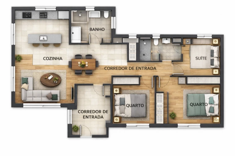 Quinta T6 para Venda em Alhos Vedros Planta 1