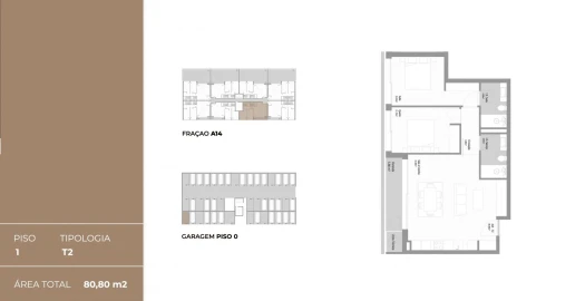 Apartamento T2 para Venda em Fânzeres e São Pedro da Cova