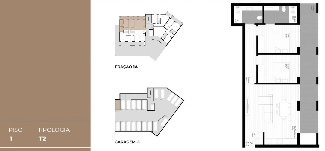 Apartamento T2 para Venda em Pedrouços Planta 1