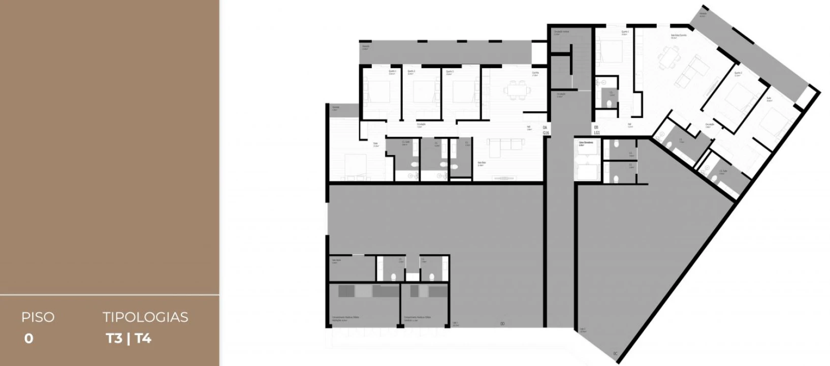 Apartamento T4 para Venda em Pedrouços Planta 2