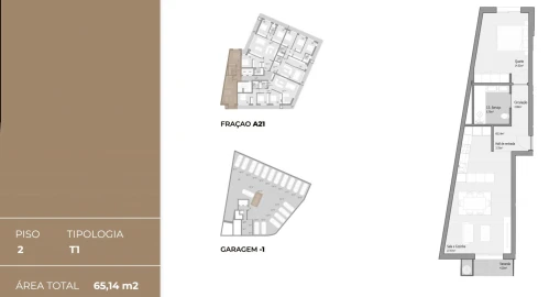 Apartamento T1 para Venda em Bougado (São Martinho e Santiago)