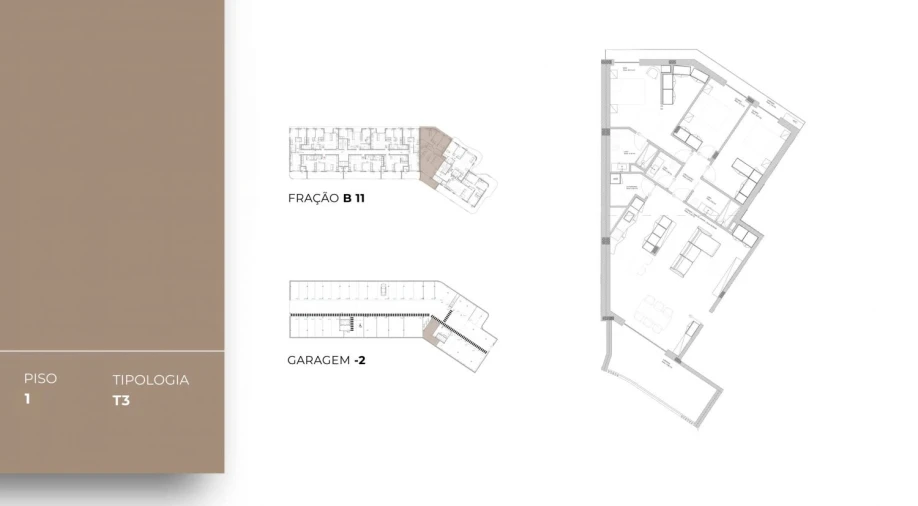 Apartamento T3 para Venda em Oliveira do Douro Planta 1