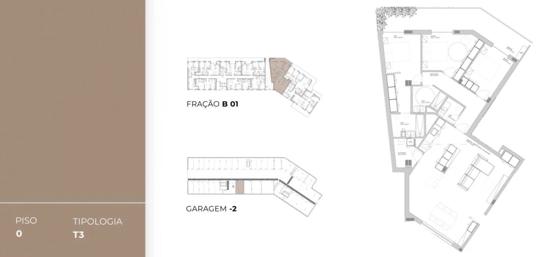 Apartamento T3 para Venda em Oliveira do Douro Planta 1