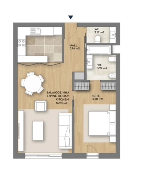 Apartamento T1 para Venda em União das Freguesias de Setúbal