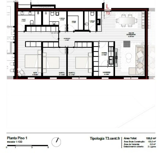 Apartamento T3 para Venda em Perafita, Lavra e Santa Cruz do Bispo Foto 9
