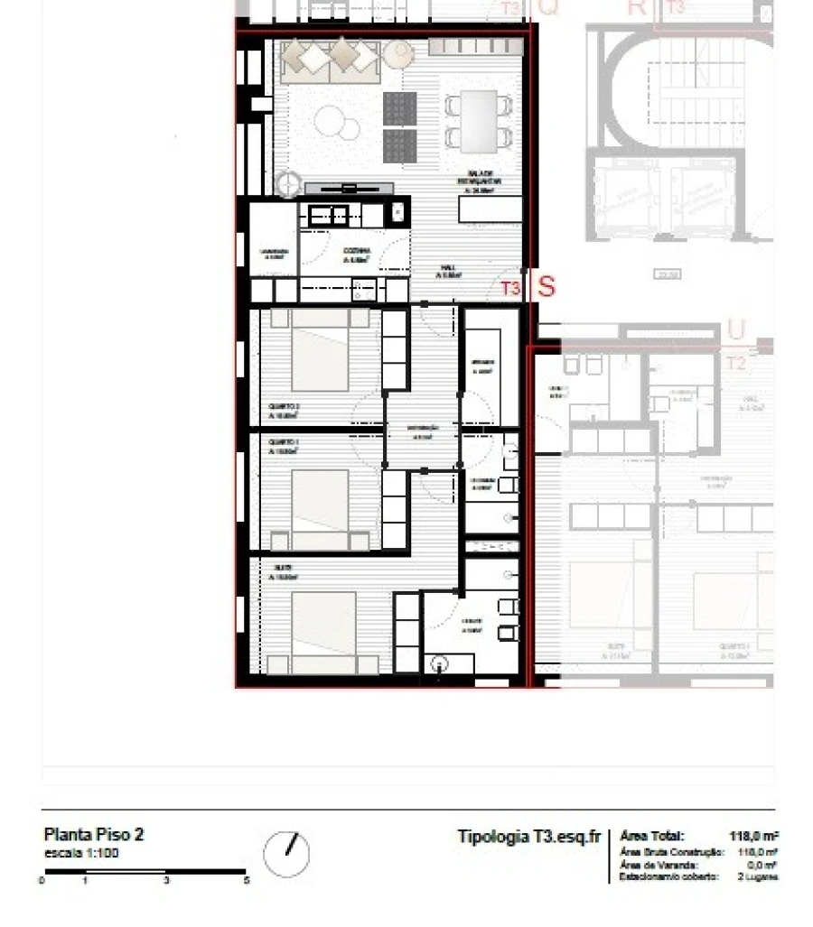 Apartamento T3 para Venda em Perafita, Lavra e Santa Cruz do Bispo Foto 9