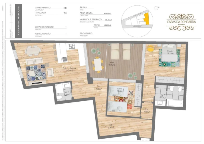 Apartamento T2 para Venda em Arroios Planta 1
