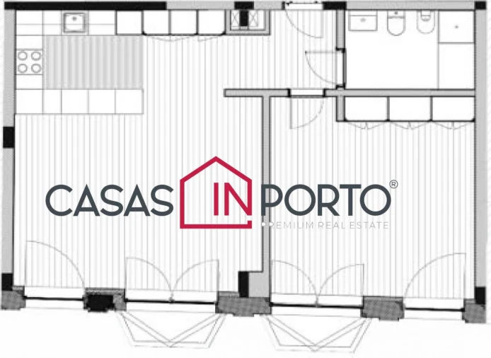 Apartamento T1 para Venda em Matosinhos e Leça da Palmeira Planta 1