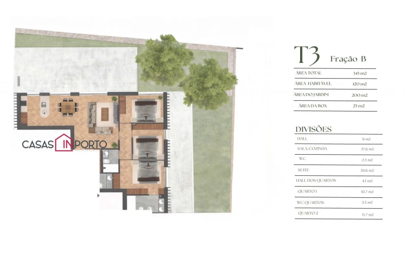 Apartamento T3 para Venda em Lordelo do Ouro e Massarelos Planta 1