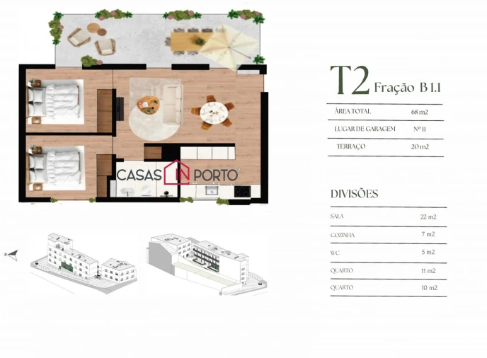 Apartamento T2 para Venda em Campanhã Planta 1