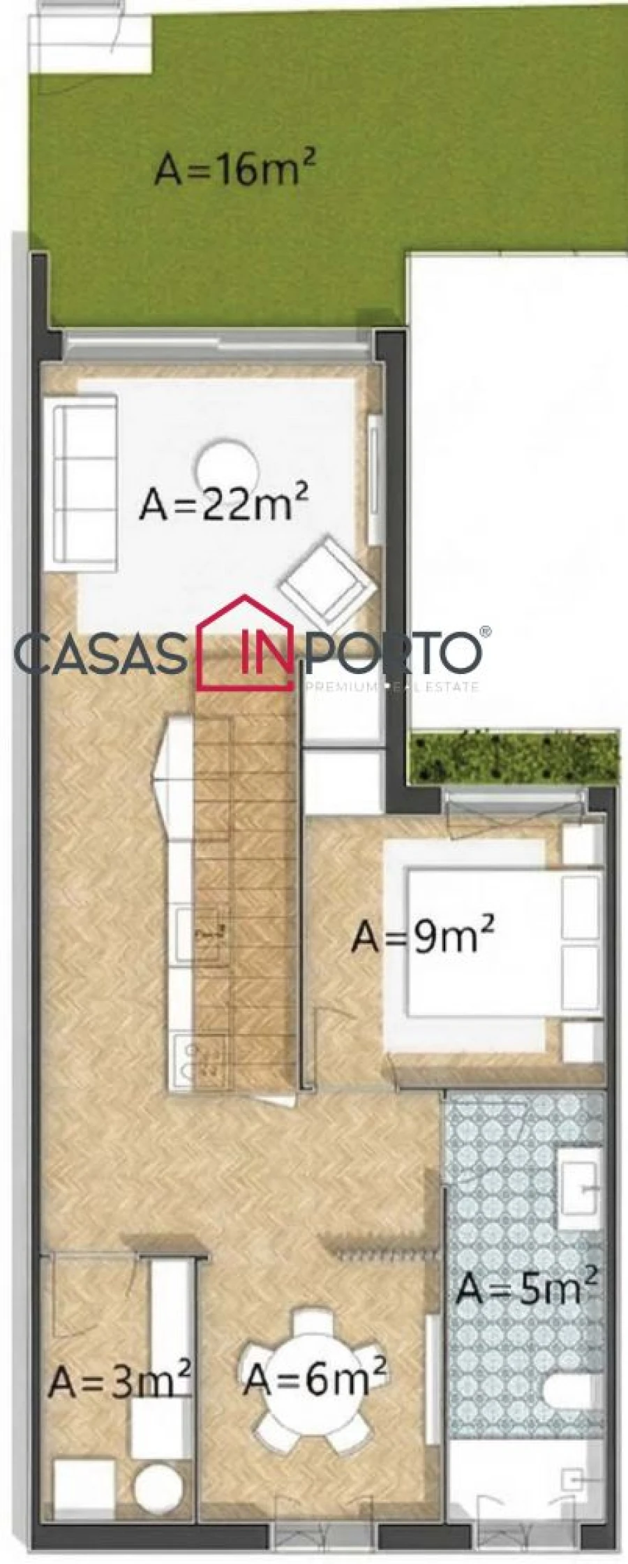Apartamento T1 para Venda em Bonfim Planta 1