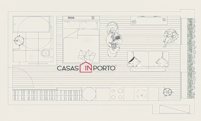Apartamento T0 para Venda em Cedofeita, Santo Ildefonso, Sé, Miragaia, São Nicolau e Vitória Planta 1