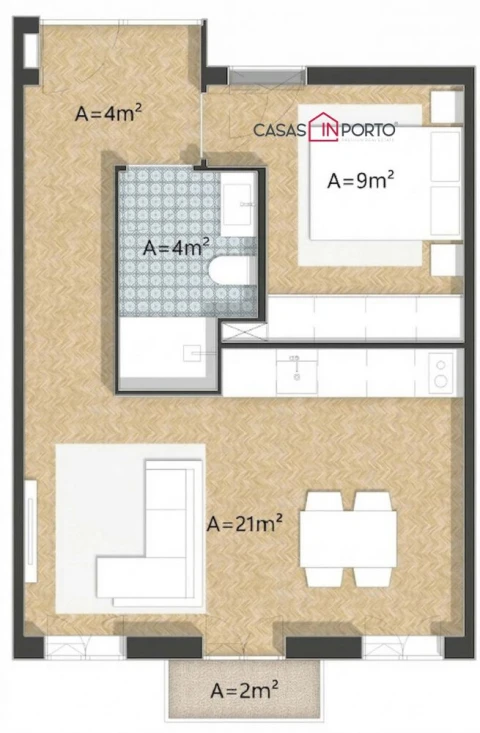 Apartamento T1 para Venda em Bonfim