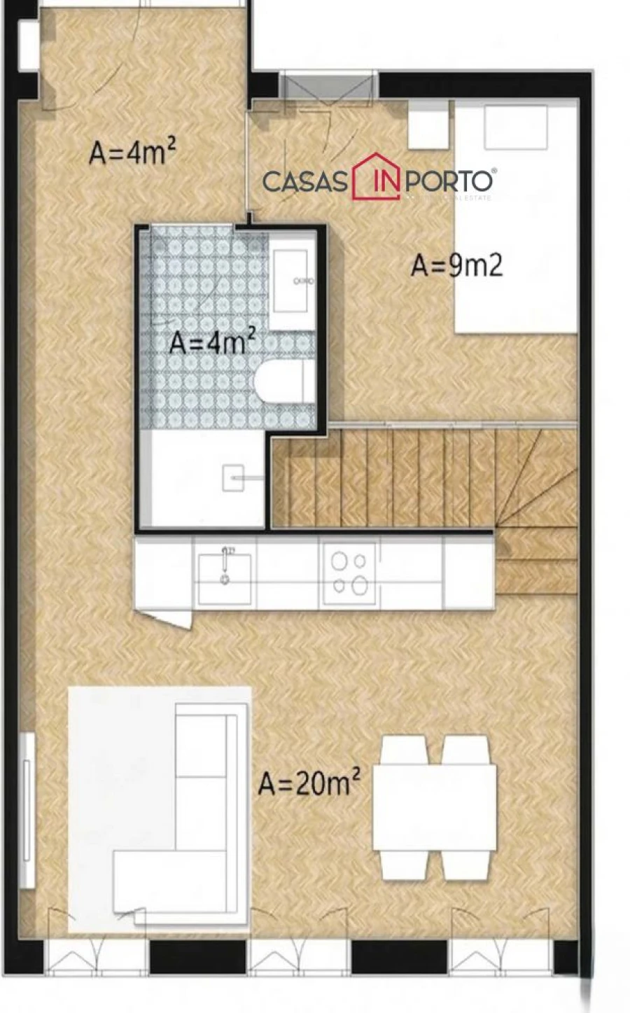 Apartamento T1 para Venda em Bonfim Planta 2