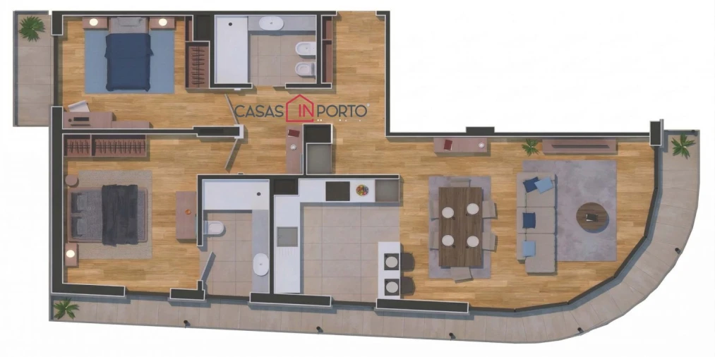 Apartamento T2 para Venda em Paranhos Planta 1