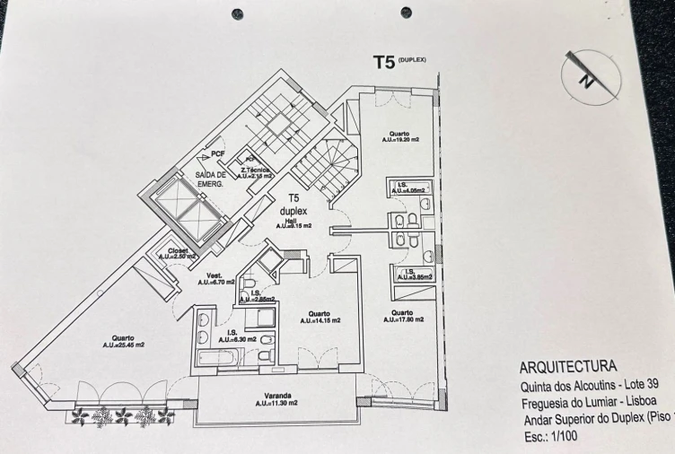 Apartamento T5 para Venda em Lumiar Planta 1