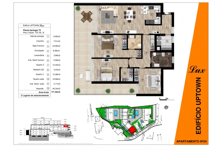 Apartamento T3 para Venda em Funchal (Santa Luzia) Planta 1