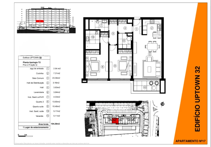 Apartamento T2 para Venda em São Martinho Planta 1