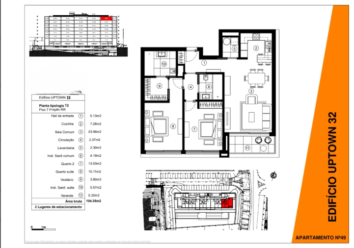 Apartamento T2 para Venda em São Martinho Planta 1
