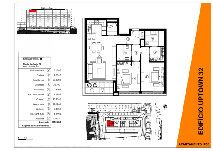 Apartamento T2 para Venda em São Martinho Planta 1