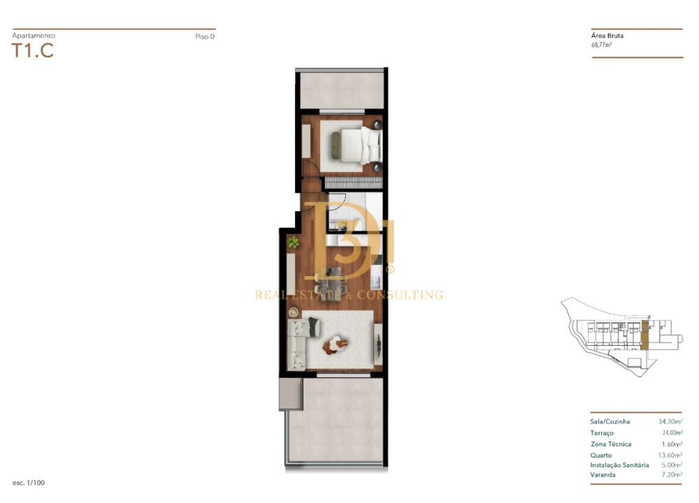 Apartamento T1 para Venda em Funchal (Santa Luzia) Foto 2