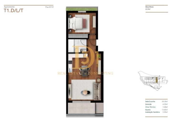 Apartamento T1 para Venda em Funchal (Santa Luzia) Foto 2