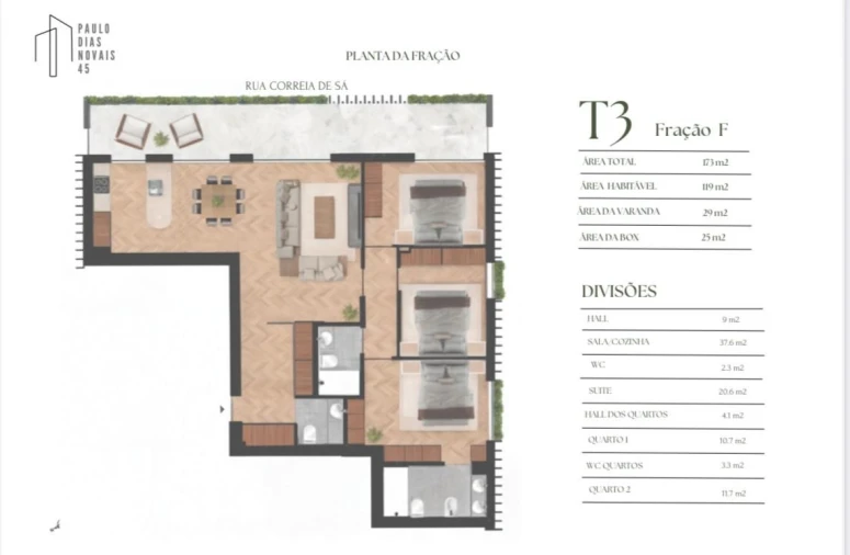 Apartamento T3 para Venda em Lordelo do Ouro e Massarelos Planta 1
