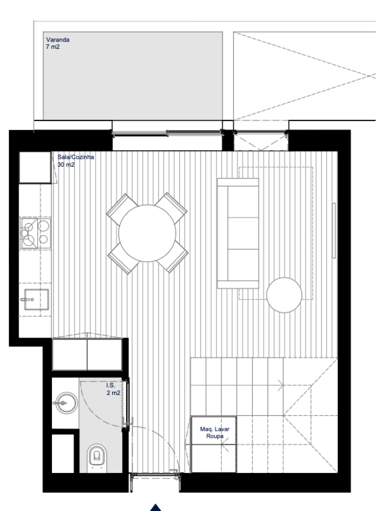 Apartamento T2 para Venda em Matosinhos e Leça da Palmeira Planta 2
