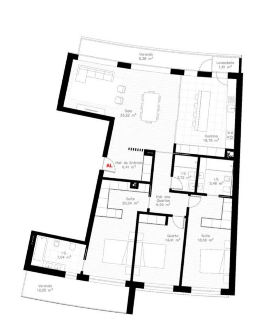 Apartamento T3 para Venda em Esgueira Planta 2