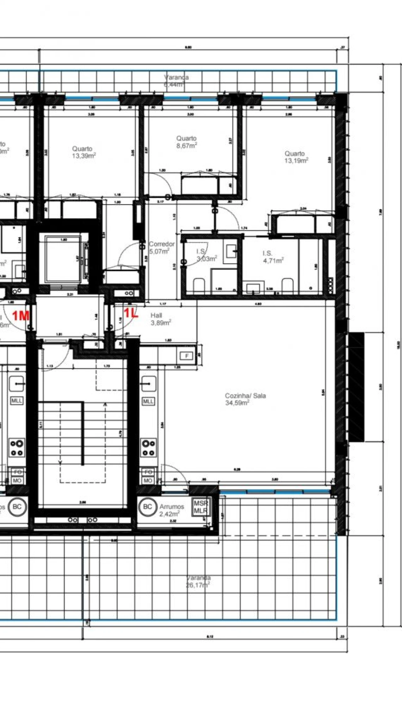 Apartamento T3 para Venda em Glória e Vera Cruz Planta 3