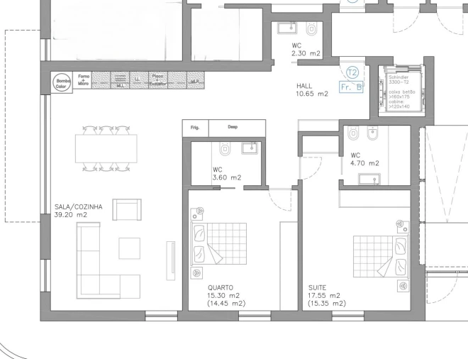 Apartamento T2 para Venda em Esgueira Planta 1