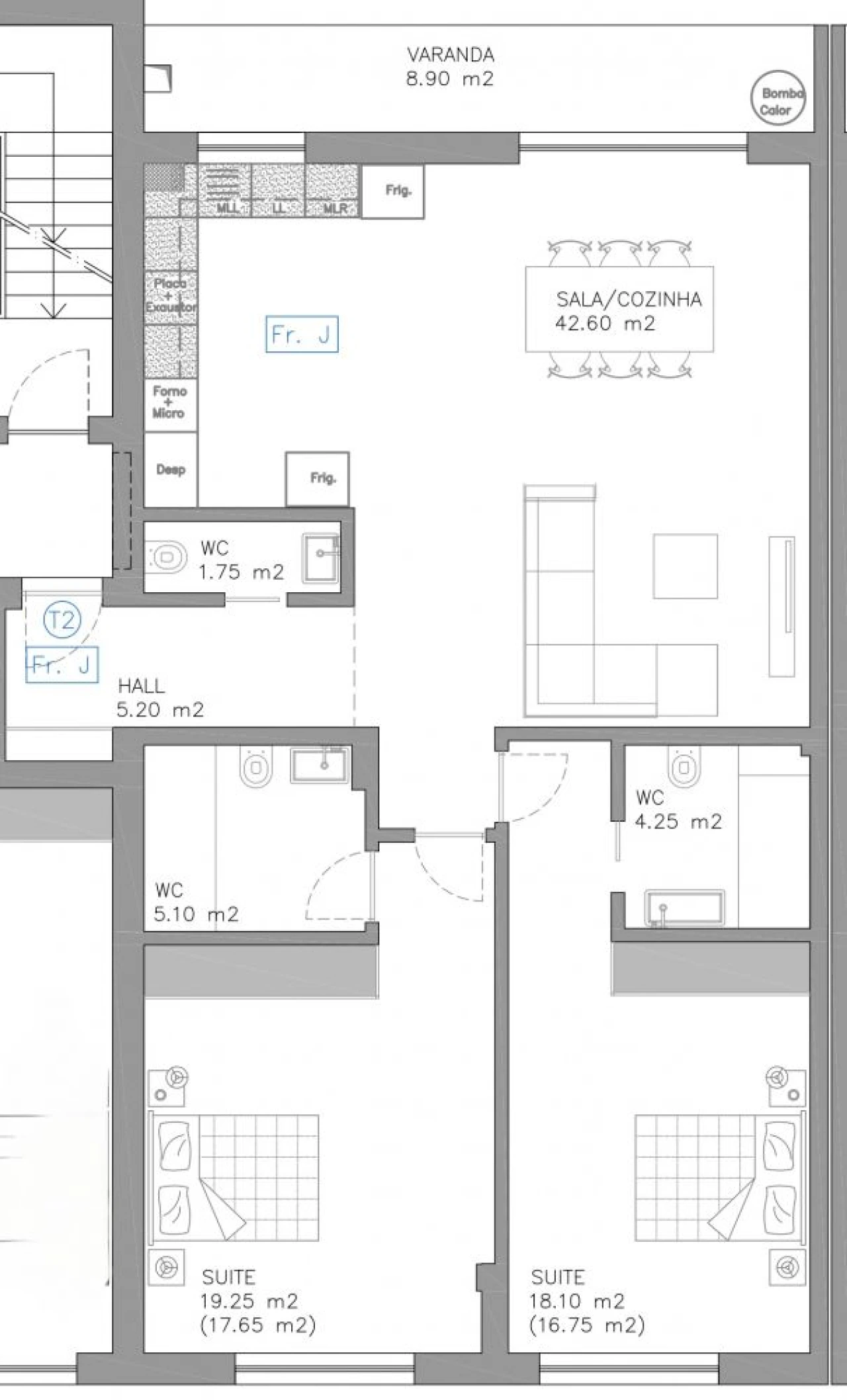 Apartamento T2 para Venda em Esgueira Planta 2