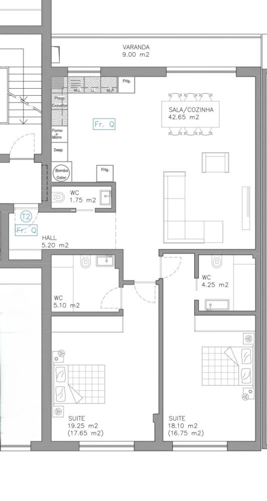 Apartamento T2 para Venda em Esgueira Planta 2