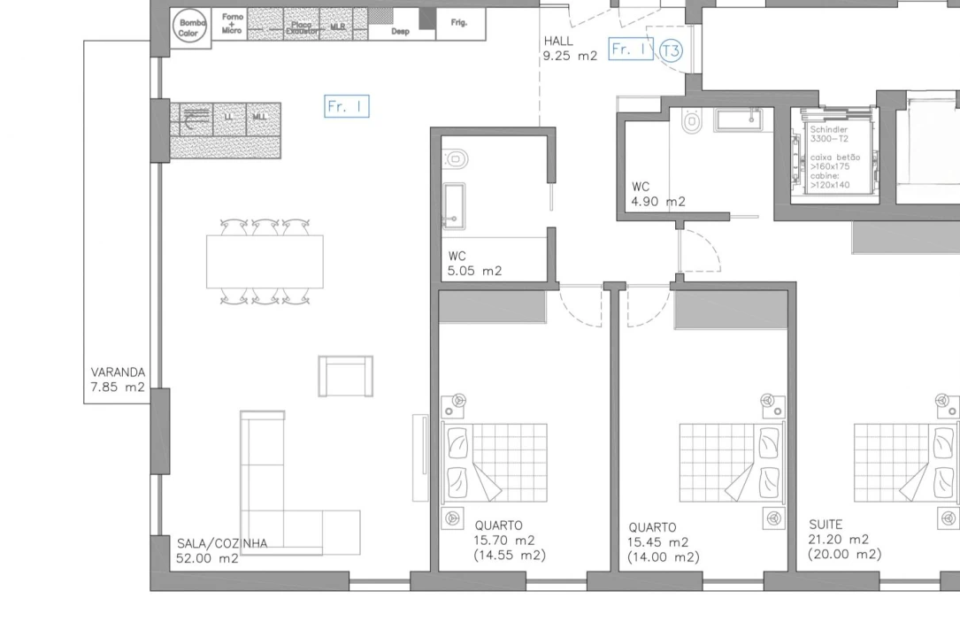 Apartamento T3 para Venda em Esgueira Planta 2