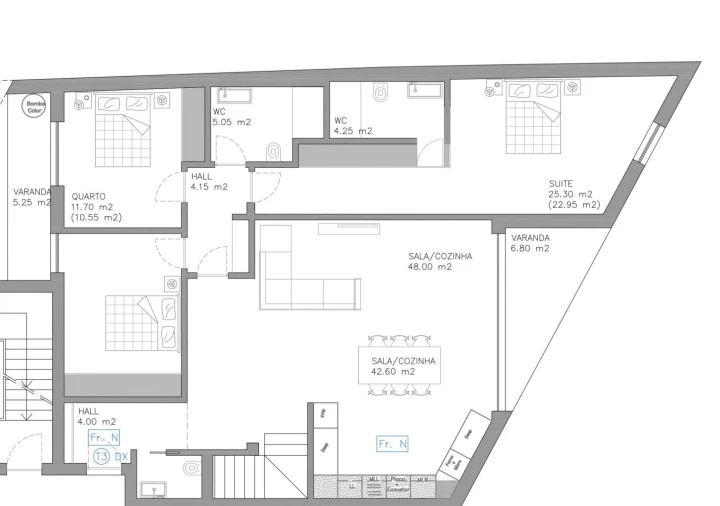 Apartamento T3 para Venda em Esgueira Planta 1