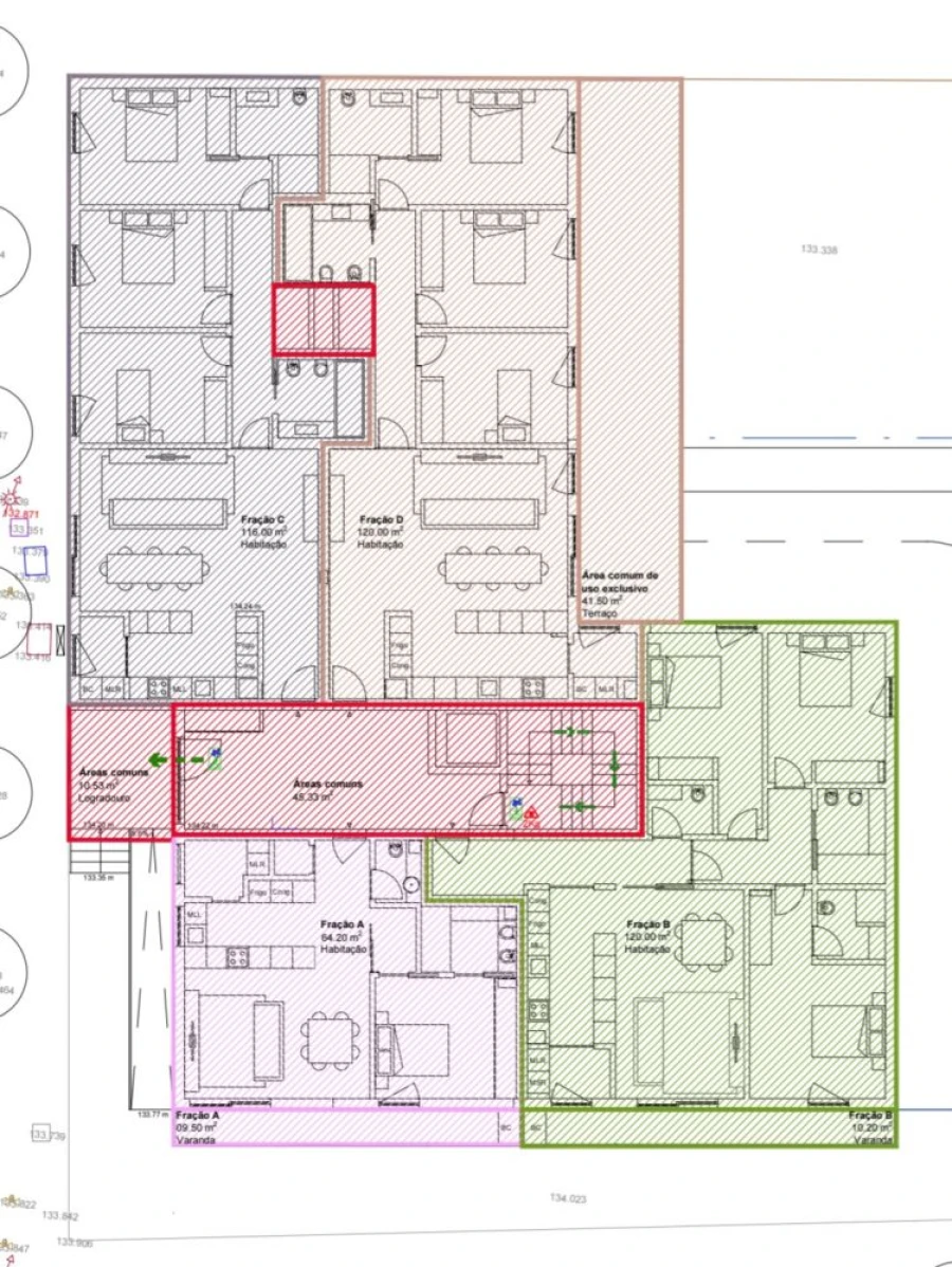 Apartamento T3 para Venda em Albergaria-A-Velha e Valmaior Planta 1