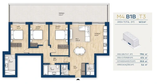 Apartamento T3 para Venda em Canidelo