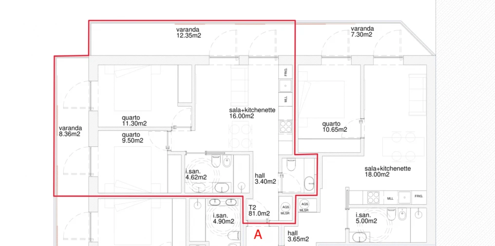 Apartamento T2 para Venda em Chafe Planta 2