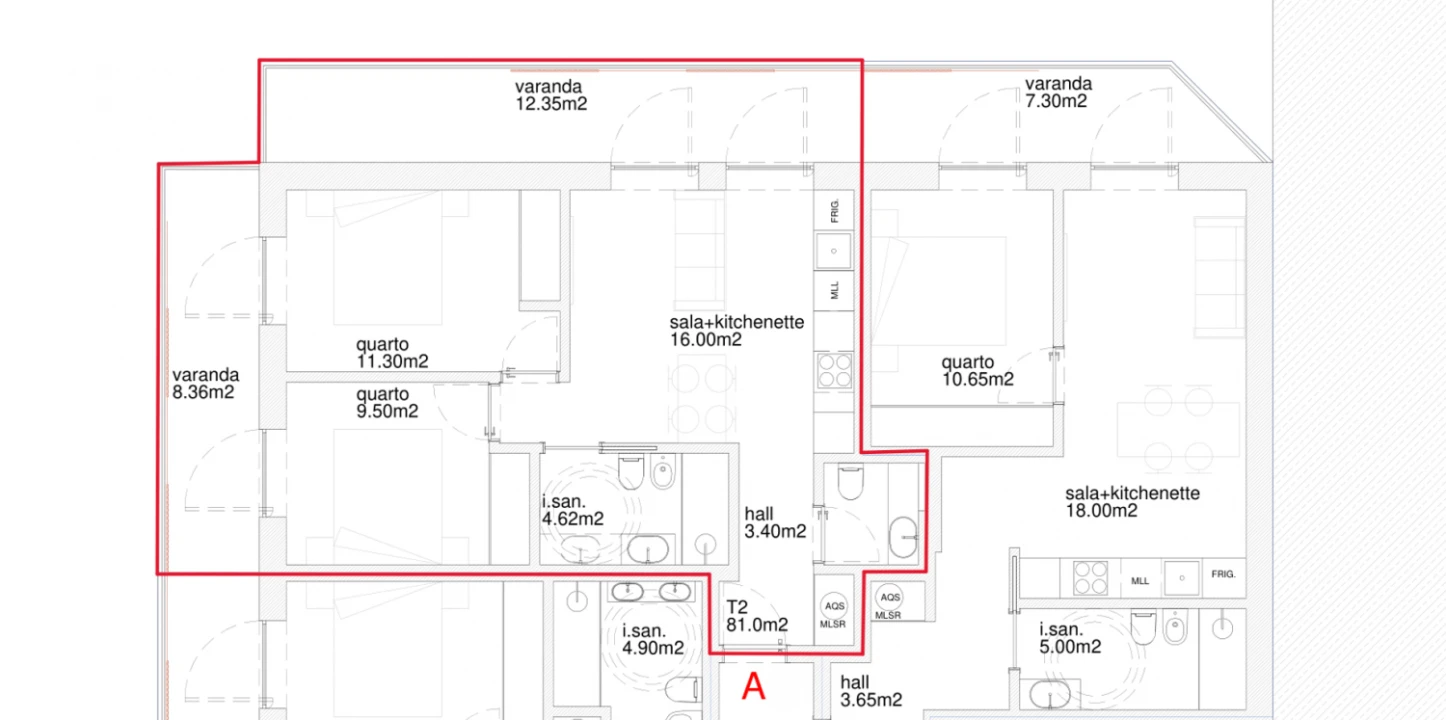 Apartamento T2 para Venda em Chafe Planta 2