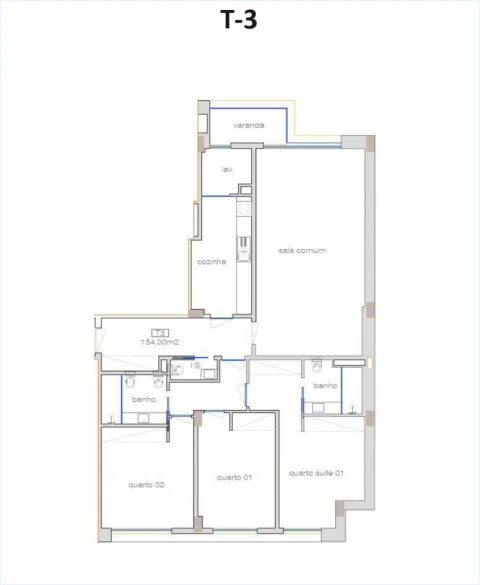 Apartamento T3 para Venda em Ramalde