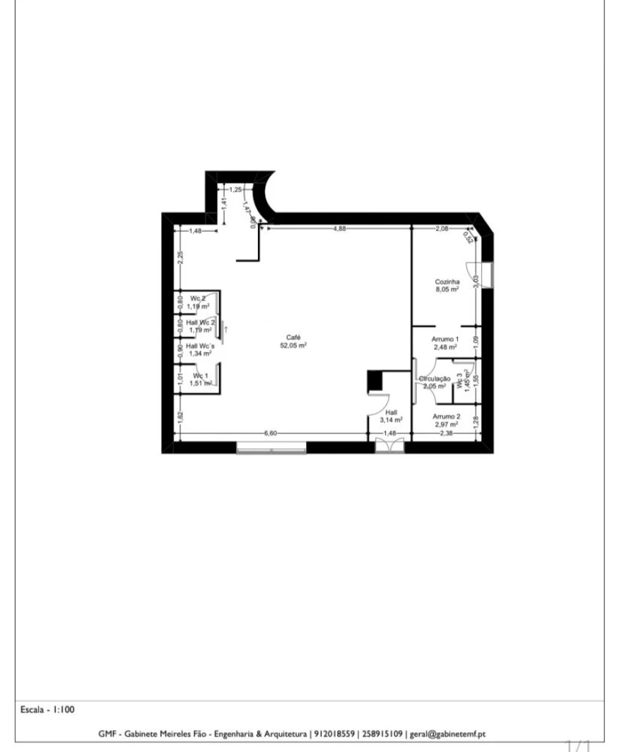 Loja para Trespasse em Póvoa de Varzim, Beiriz e Argivai Planta 1